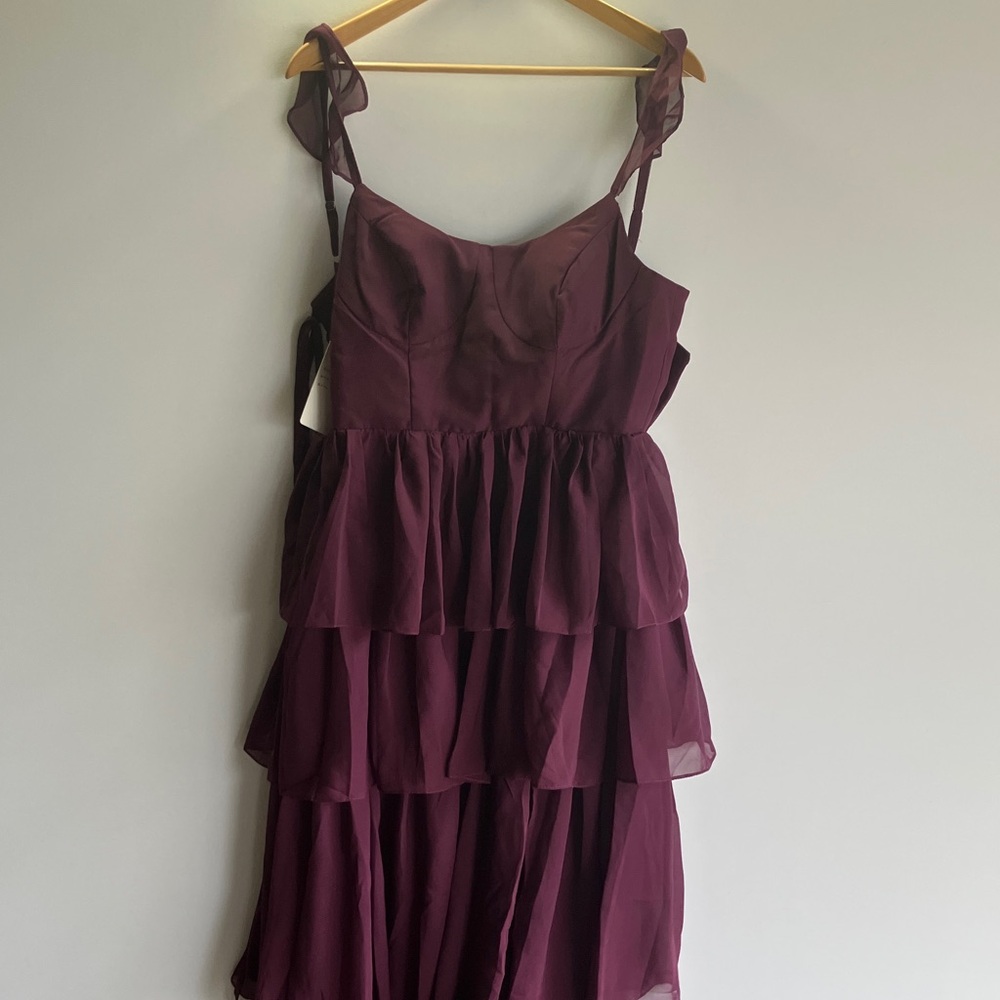 Chic Plum Tiered Maxi Dress